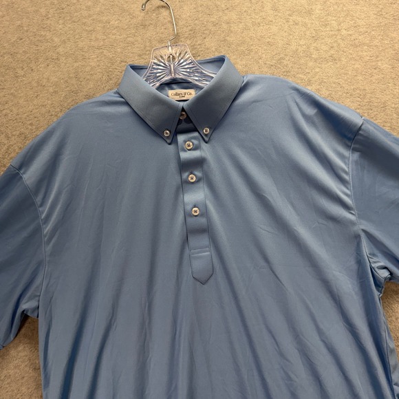 Collars & Co. Other - Collars & Co Dress Collar Polo Shirt Mens XL Blue Performance Stretch